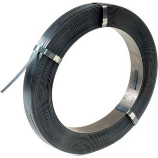 The Packaging Wholesalers Standard Grade Steel Strapping Coil, 3/4"W x 2058'L x 0.020" Thick, Black SSS34020